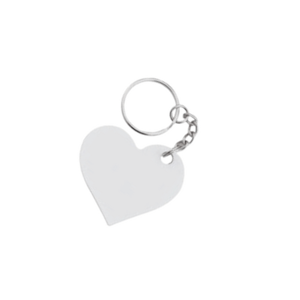Llavero corazòn blanco para sublimar