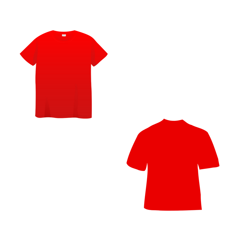 T-Shirt de Niño Rojo 60/40 Cuello redondo