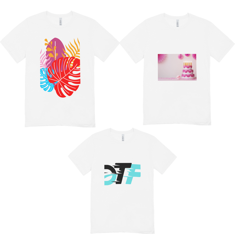 T-Shirt Blanca Unisex| 60/40 Cuello redondo