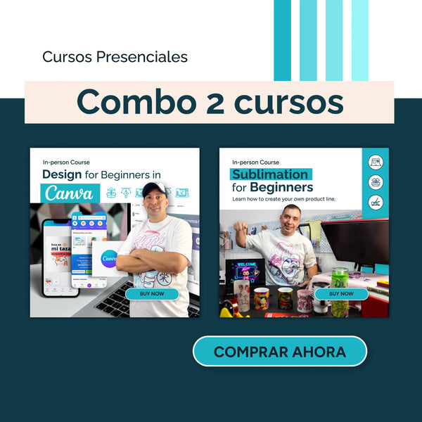 Combo de Cursos de Diseño en CANVA y Curso de sublimación