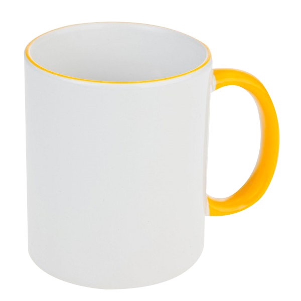 Taza de 11 Onz de color interno amarillo