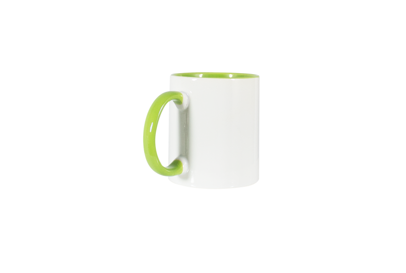 Taza de 11 Onz de color interno verde