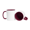 Taza 11 oz blanca de color interno y asa Vino