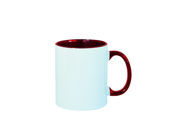 Taza de 11 Onz de color interno vinotinto