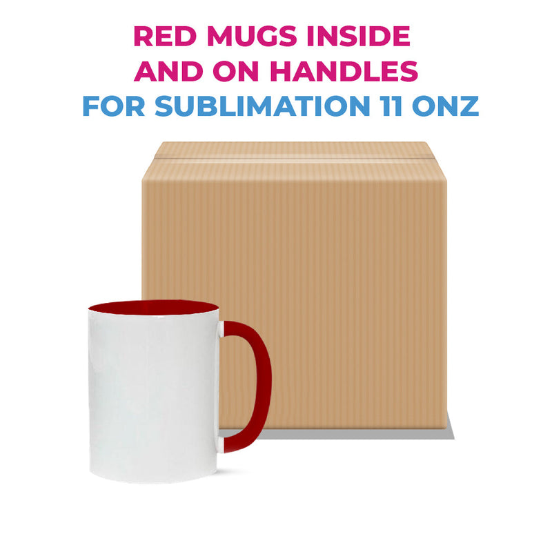 Taza 11oz con oreja de color e interior rojo unidad